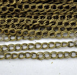 Antique Bronze Double Wire Twisted Cable Link Chain 4x5mm DIY Jewelry Making
