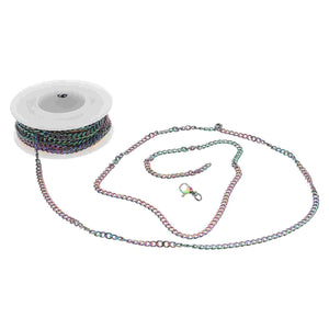 Silver Stainless Steel Chain Necklace Jewelry Making DIY Bracelet Craft Choker