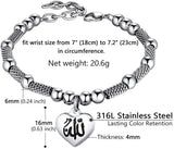 Allah Bracelet Islamic Jewelry Muslim Charm Stainless Steel Bead Bracelet CP769