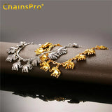 Silver Little Elephant Anklet Bracelet for Women