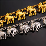 Silver Little Elephant Anklet Bracelet for Women