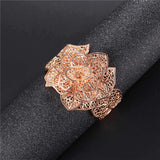 Big Flower Bracelet Rose Bridal Wedding Jewelry Cuff Bracelets & Bangles