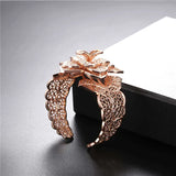 Big Flower Bracelet Rose Bridal Wedding Jewelry Cuff Bracelets & Bangles