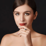 Big Stone Rings For Women Wedding Bridal Gold/Silver CZ Crystal Bands