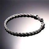 Gold/Black Stainless Steel Bracelet Men Twisted Link Chain