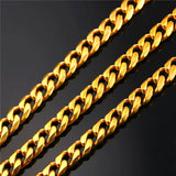 Men's Stainless Steel Chain Bracelet Gun/Gold 6MM Wide Link H128