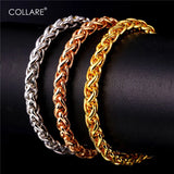 Gold/Silver Wheat Spiga Link Chain Bracelet Men Jewelry H554