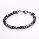 Gold/Silver Wheat Spiga Link Chain Bracelet Men Jewelry H554