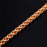 Gold/Silver Wheat Spiga Link Chain Bracelet Men Jewelry H554