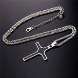 Stainless Steel Cross Pendant Necklace Gift P964