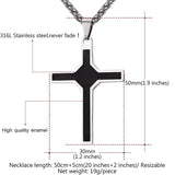 Stainless Steel Cross Pendant Necklace Gift P964