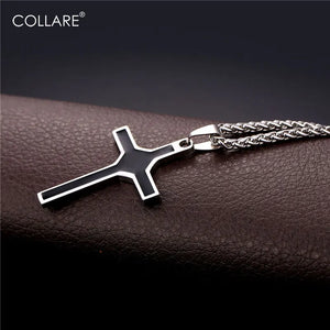 Stainless Steel Cross Pendant Necklace Gift P964