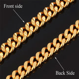 Cuban Link Chain Bracelet For Men Gold/Rose Gold/Black