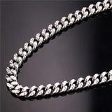 Cuban Link Chain Bracelet For Men Gold/Rose Gold/Black