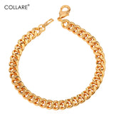 Cuban Link Chain Bracelet For Men Gold/Rose Gold/Black