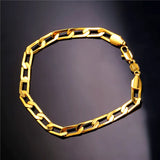 Cuban Link Chain Men Bracelets Gold/Rose Gold/Silver H198
