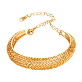 Gold/Silver Cuff Bracelets for Women Men H016