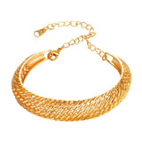Gold/Silver Cuff Bracelets for Women Men H016