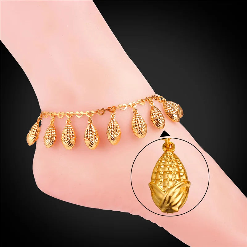 Foot Bracelet Leg Gold/Silver Summer Jewelry Anklets For Women IA935