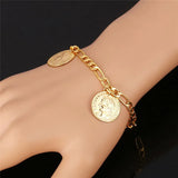 Vintage Coin Charm Bracelets for Women/Men