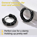 Gothic Skull Earrings, Halloween Retro Hoops, Stainless Steel/Gold/Black