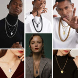 Stainless Steel Guitar Pick Necklace for Men Women Music Lover