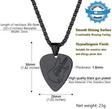 Stainless Steel Guitar Pick Necklace for Men Women Music Lover