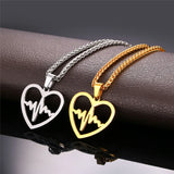 Heartbeat Pendant Kingdom Hearts Stainless Steel Jewelry Love Gift Necklace
