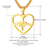 Heartbeat Pendant Kingdom Hearts Stainless Steel Jewelry Love Gift Necklace