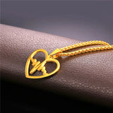Heartbeat Pendant Kingdom Hearts Stainless Steel Jewelry Love Gift Necklace