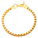 Men's Stainless Steel Box Link Chain Bracelet & Bangles H102