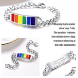 Rainbow LGBT Pride Bracelet Bangle, Love is Love Men Women Jewelry Gift