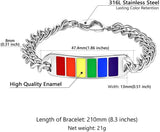 Rainbow LGBT Pride Bracelet Bangle, Love is Love Men Women Jewelry Gift
