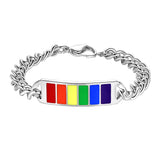Rainbow LGBT Pride Bracelet Bangle, Love is Love Men Women Jewelry Gift