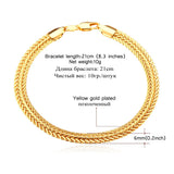 Men Chain Bracelet Gold/Rose Rope Bangle H550