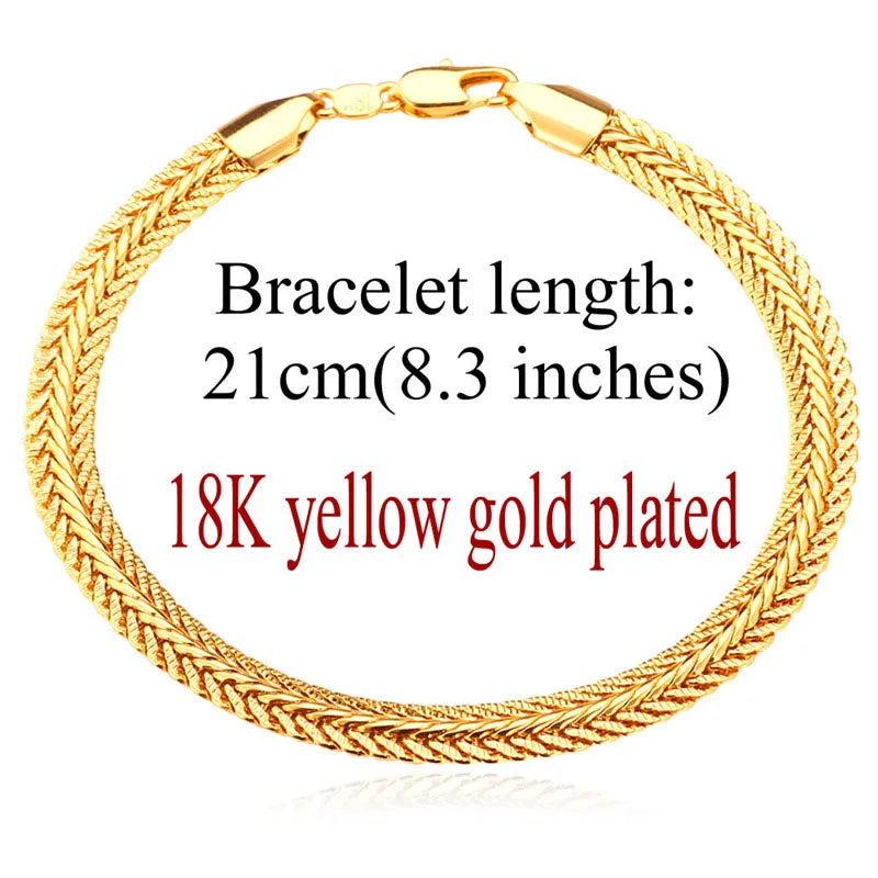 Men Chain Bracelet Gold/Rose Rope Bangle H550