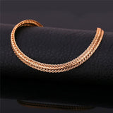 Men Chain Bracelet Gold/Rose Rope Bangle H550