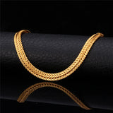 Men Chain Bracelet Gold/Rose Rope Bangle H550