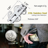 Men's Personalized Wallet, Stainless Steel/Gold Plated/Black, CP912