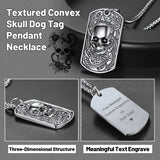 Gothic Punk Dog Tag Biker Necklace Stainless Steel Pendant CP927