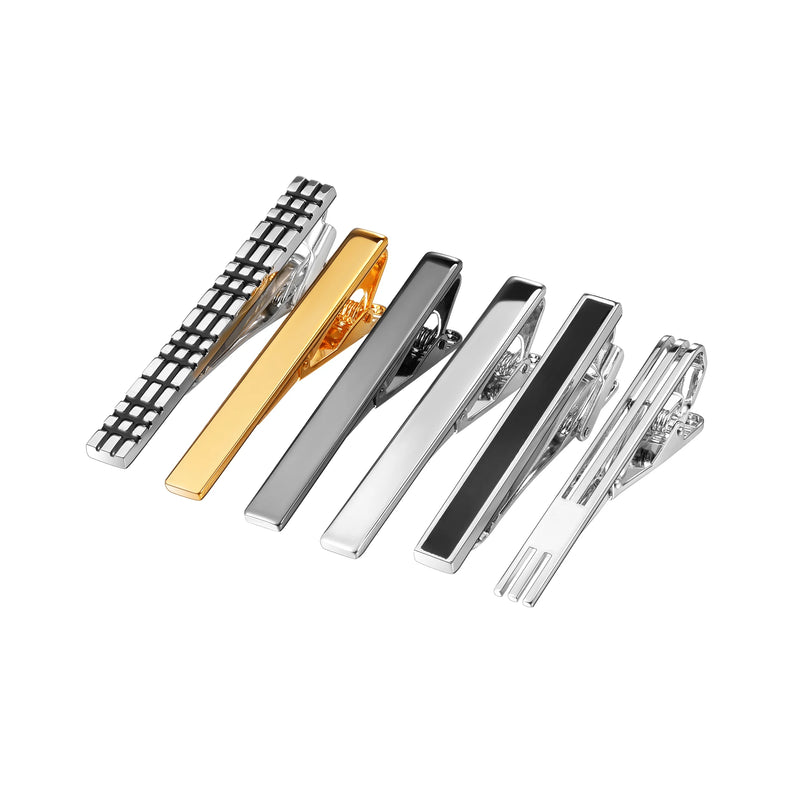 Men's Gold/Rose Gold/Black/Silver Tie Clip Set TC154