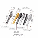 Men's Gold/Rose Gold/Black/Silver Tie Clip Set TC154