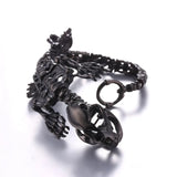 T-Rex Bracelet Stainless Steel Gold/Black Chain Men