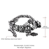 T-Rex Bracelet Stainless Steel Gold/Black Chain Men