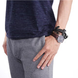 T-Rex Bracelet Stainless Steel Gold/Black Chain Men