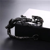 T-Rex Bracelet Stainless Steel Gold/Black Chain Men