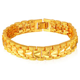 Valentines Gift Heart Shape Men's Bracelet Gold/Silver H181