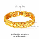 Valentines Gift Heart Shape Men's Bracelet Gold/Silver H181