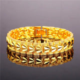 Valentines Gift Heart Shape Men's Bracelet Gold/Silver H181