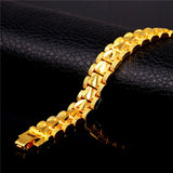 Valentines Gift Heart Shape Men's Bracelet Gold/Silver H181
